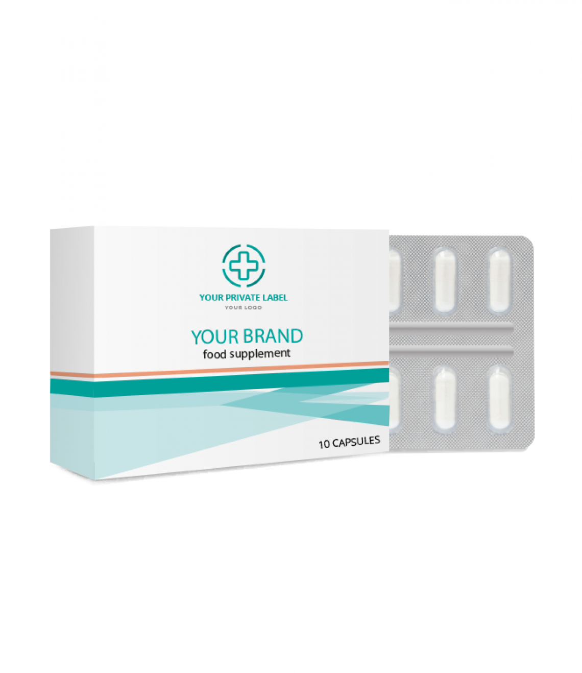 Your Brand 10 capsules tablets